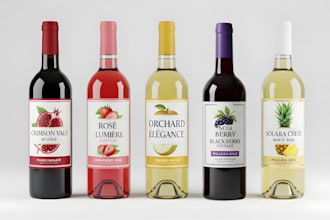 design bottle label, cosmetic label, pouch label, can packaging, product label
