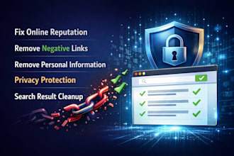 fix online reputation, remove negative links, remove personal information