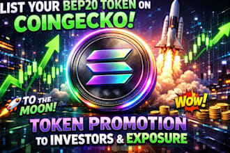 list your bep20 token on coingecko, token promotion to investors and exposure