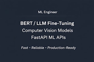fine tune bert or llms and build computer vision apis