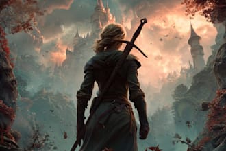 design fantasy book cover or ebook cover