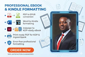 ebook and kindle formatting  PDF word and