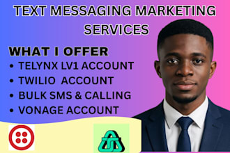 setup verified upgraded telnyx twilio vonage  for bulk SMS