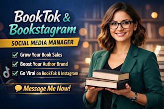 your book tok and book stagram social media manager to grow book sales
