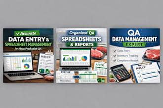 handle data entry of audit, inspection and production records