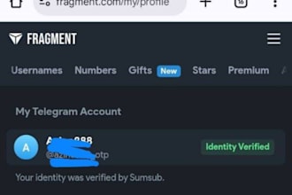 offer reliable fragment verification verified fragment account telegram fragment