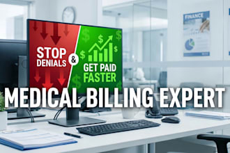 fix denied claims and manage old ar as your medical billing specialist