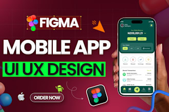 build your dream figma app design, figma app ui design, mobile app ui ux design