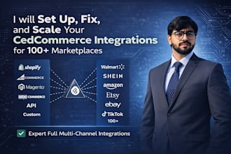 set up, fix, and scale your cedcommerce integrations for 100plus marketplaces