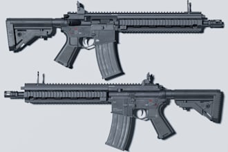 make a game ready model of a weapons