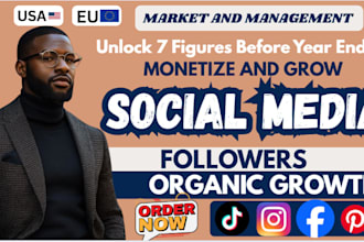 monetize and grow instagram, facebook, tiktok, youtube followers organically