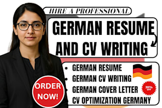 do german CV and cover letter optimization for immigrants and english speaking