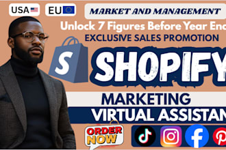 be your shopify mentor, shopify virtual assistant, shopify marketing