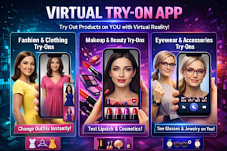 develop virtual try on app, 3d lidar body scanning app, wig try on