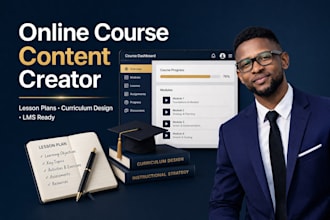 create online course video course content scripts and lesson plans