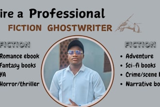 do romance fiction ebook ghostwriting, fiction novel, young adult ebook writing