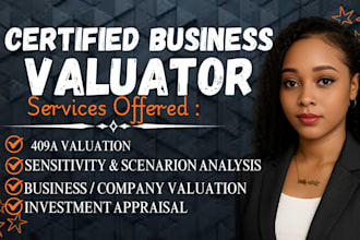 do a small business price valuation or appraisal, financial model, cash flows