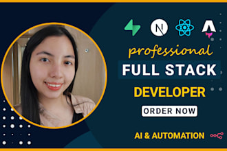 develop ai powered websites, full stack web development