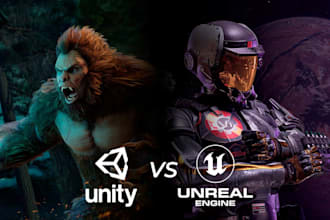 create a full unity or unreal engine game from concept to playable build