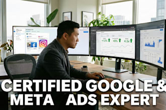 set up and manage high converting google and meta ads campaigns maximize roas