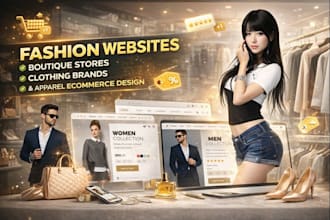 do fashion websites, boutique stores, clothing, and apparel ecommerce design
