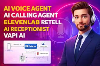 develop ai voice agent ai calling agent elevenlab retell ai receptionist vapi ai