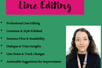 professionally line edit your novel, synopsis or short story