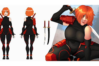 create a fantasy anime character design