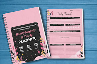 design attrative journal or planner design