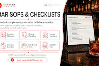 create bar sops, checklists and training docs for faster, consistent service