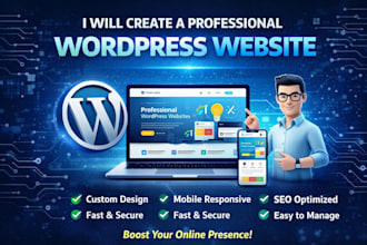 create a professional wordpress website or blog