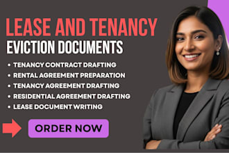 draft lease and tenancy agreement, rental and eviction documents