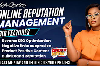 do online reputation management, ORM reverse seo to push down negative links