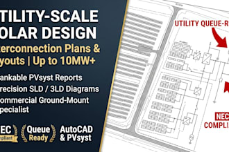 design utility scale solar layouts and interconnection plans