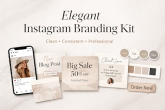 design an elegant instagram branding kit for your brand