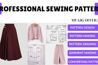 design sewing patterns textile and fabrics with pattern drafting and grading
