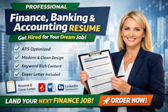 write a professional finance, banking and accounting resume that gets you hired