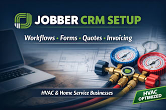setup jobber CRM workflows jobber integration  forms quotes and invoicing hvac