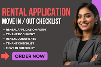 create rental application and move in move out checklist