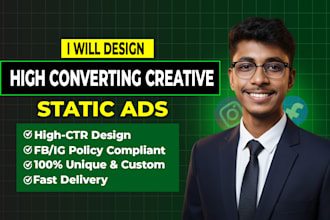 design professional static ads for facebook and instagram