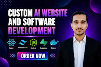 develop custom ai websites, ai chatbots, or saas web apps