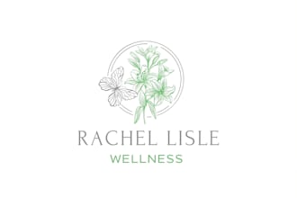design floral, flower, garden, boho, floral shop logo
