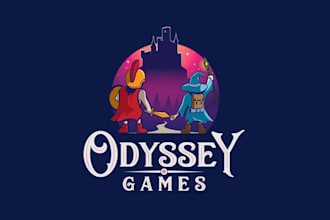design mascot odyssey board game store logo