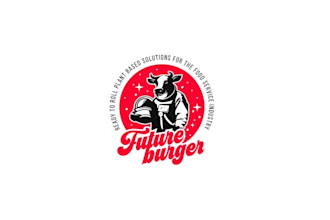 design future burger vegan brand logo