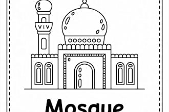 design islamic flashcards for kids