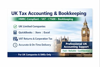 do tax accounting and bookkeeping for UK company