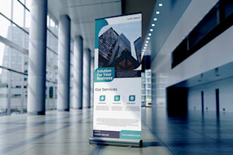 design a professional roll ups banner