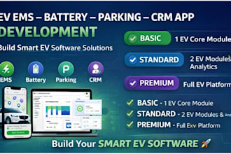 build your ev ems app, ev battery system app, ev parking app, ev CRM