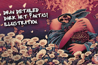 draw detailed dark art illustration