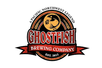 make eye catching logo for ghost fish brewing company